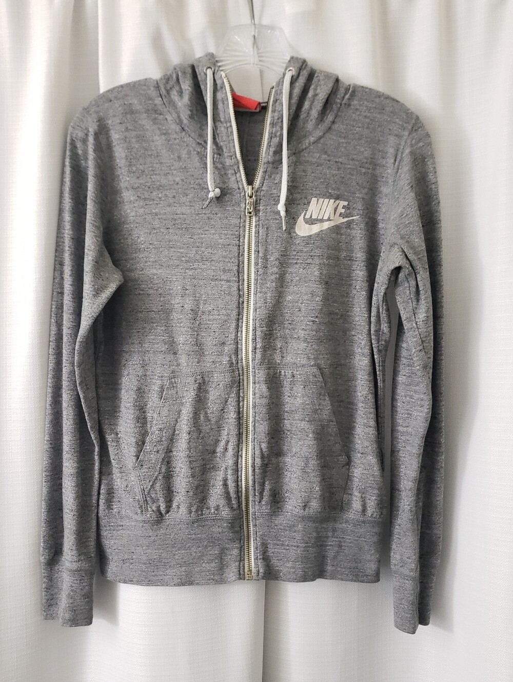 Medium Nike Gray Full Zip Hooded Lightweight Jacket